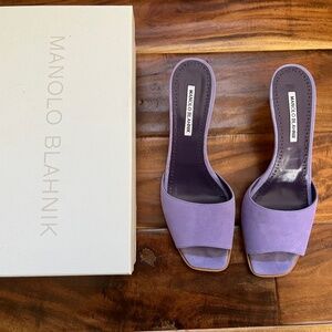 MANOLO BLAHNIK Araspemu 50 suede mules